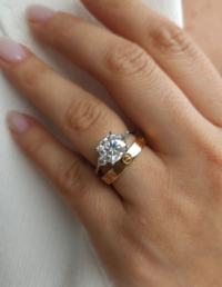 Aliança Prego Prata 925 Banho Ouro 18k