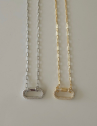 Colar Retângulo Vazado Prata 925 Banho Ouro 18k / Ródio e Zircônias