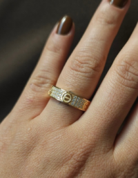 Anel Prego Cravejada C Prata 925 Banho Ródio e Zircônias