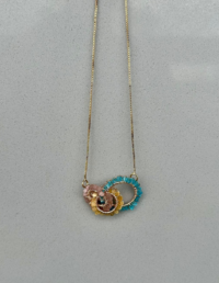 Colar Argolas Banho Ouro 18k