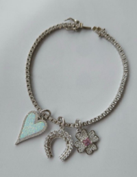 Pingente Coração Furta-Cor Prata 925 Banho Ródio e Zircônias