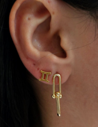 Brinco Elos T Prata 925 Banho Ouro 18k (1)