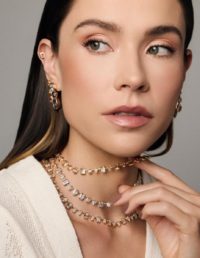 Colar Pedras Naturais Prata 925 Banho Ouro 18k