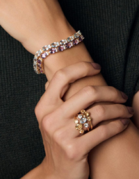 Anel 3 Pedras Naturais Prata 925 Banho Ouro 18k