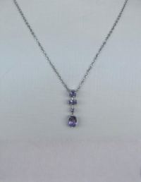 Colar Fileira Fio Faca Pedra Natural Prata 925 Banho Ródio