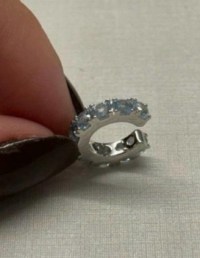 Piercing Pontos de Luz Pedra Natural 3mm Prata 925 Banho Ródio