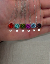 Colar Ponto de Luz Color 10 mm em Prata 925 com Banho de Ródio e Lapidação Ice Cut