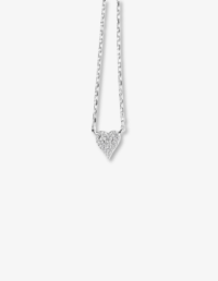 Colar Corrente Elos Portugueses, Prata 925, Banho Ródio (45 cm), Pingente Zircônia